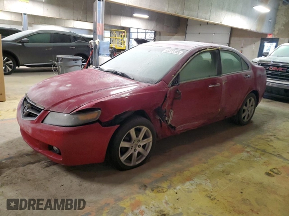 2004 Acura TSX w/Navigation with VIN JH4CL96994C003450, listed as a Copart auction lot 42313185 with 216,477 mi miles and Salvage Title. Bid and sale history available at carsss.com. Image 1.