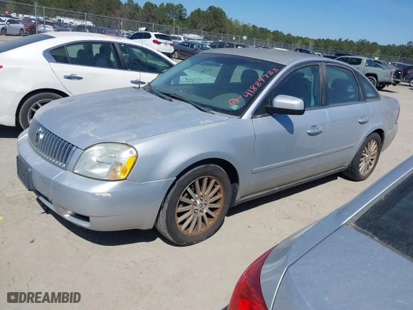 2005 Mercury Montego Premier with VIN 1MEFM42185G600693, listed as a IAAI auction lot 41889783 with 248,090 mi miles. Bid and sale history available at carsss.com. Image 2.