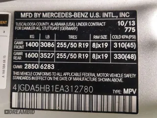 2014 Mercedes-Benz M-Class ML 350 with VIN 4JGDA5HB1EA312780, listed as a IAAI auction lot 41841481 with 183,196 mi miles. Bid and sale history available at carsss.com. Image 9.