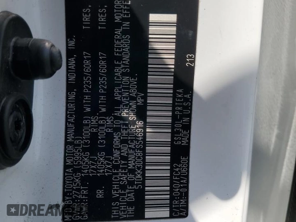 2015 Toyota Sienna LE AAS with VIN 5TDKK3DC8FS546916, listed as a Copart auction lot 52077345 with 119,285 mi miles and Salvage Title. Bid and sale history available at carsss.com. Image 14.