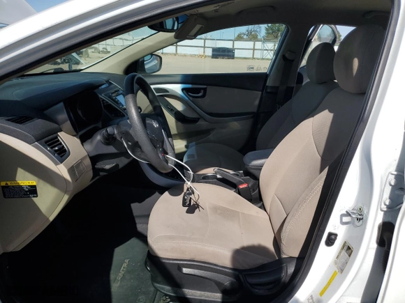 2016 Hyundai Elantra SE with VIN 5NPDH4AE9GH790875, listed as a Copart auction lot 52036105 with 86,760 mi miles and Salvage Title. Bid and sale history available at carsss.com. Image 7.