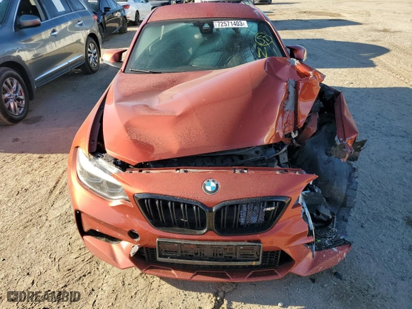 2019 BMW M2 Competition with VIN WBS2U7C56KVB09304, listed as a Copart auction lot 72571403 with 75,549 mi miles. Bid and sale history available at carsss.com. Image 5.