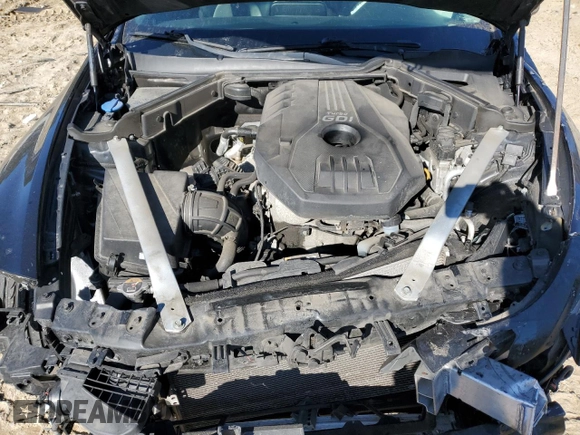 2018 Kia Stinger with VIN KNAE15LA2J6017155, listed as a Copart auction lot 46068735 with 98,295 mi miles and Salvage Title. Bid and sale history available at DreamBid. Image 12.