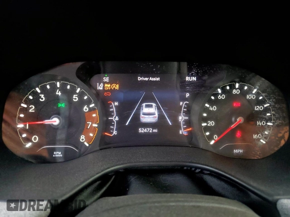 2022 Jeep Compass Latitude Lux with VIN 3C4NJDFB1NT218753, listed as a Copart auction lot 59378005 with 52,472 mi miles and Clean title. Bid and sale history available at DreamBid. Image 9.