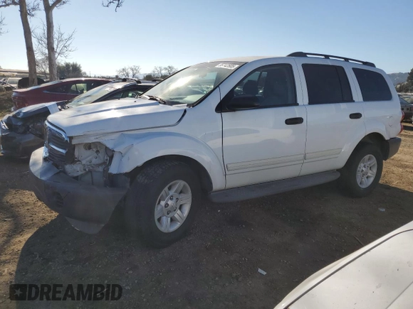 2004 Dodge Durango SXT z VIN 1D4HD38K64F229738, wystawiony jako Copart lot #88742505 z przebiegiem 184 107 mil mil oraz Szkoda całkowita • Salvage title. Historia ofert i sprzedaży dostępna na DreamBid. Obrazek 1.