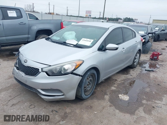 2016 Kia Forte LX with VIN KNAFK4A60G5446108, listed as a IAAI auction lot 41604040 with 57,754 mi miles. Bid and sale history available at carsss.com. Image 2.