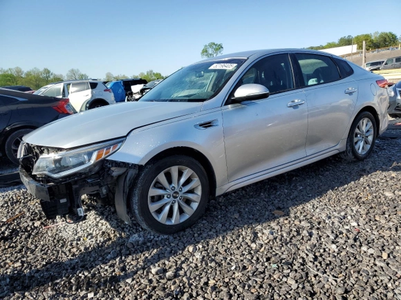 2016 Kia Optima LX with VIN 5XXGT4L35GG037007, listed as a Copart auction lot 52196405 with 165,603 mi miles and Salvage Title. Bid and sale history available at carsss.com. Image 1.