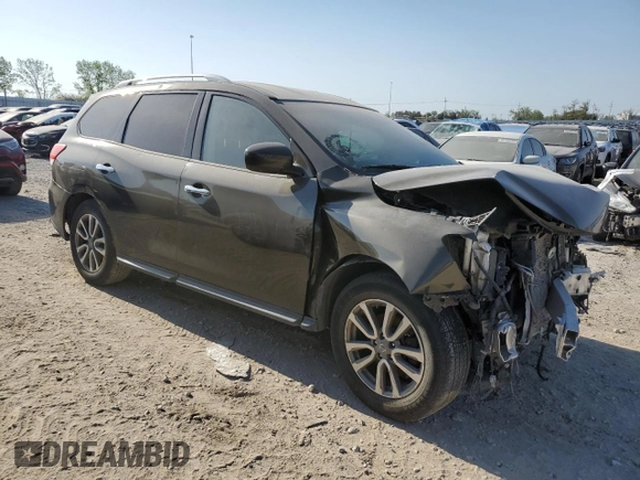 2015 Nissan Pathfinder SL with VIN 5N1AR2MM3FC638443, listed as a Copart auction lot 84813624 with Not provided miles and Salvage title. Bid and sale history available at DreamBid. Image 4.
