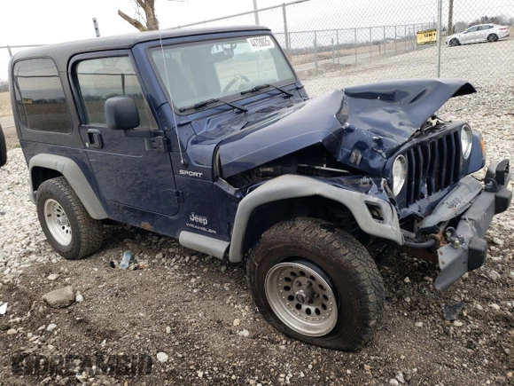 2006 Jeep Wrangler Sport with VIN 1J4FA49S16P710232, listed as a Copart auction lot 44728825 with 134,218 mi miles and Clean Title. Bid and sale history available at carsss.com. Image 4.