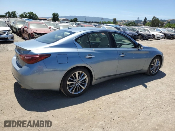 2018 Infiniti Q50 Luxe с VIN JN1EV7AP2JM354613, выставлен на аукционе Copart как лот 57977755 с пробегом 45 396 миль миль и Списание • Salvage title. История ставок и продаж доступна на DreamBid. Изображение 3.