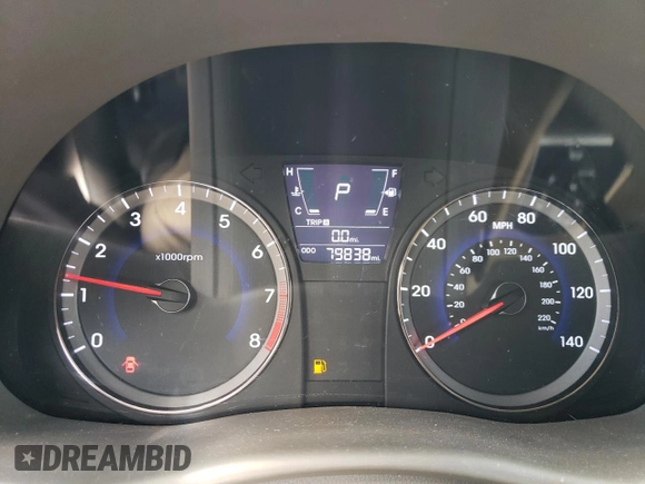 2014 Hyundai Accent GLS with VIN KMHCU4AE0EU676317, listed as a Copart auction lot 53395075 with 79,838 mi miles and Salvage Title. Bid and sale history available at carsss.com. Image 9.