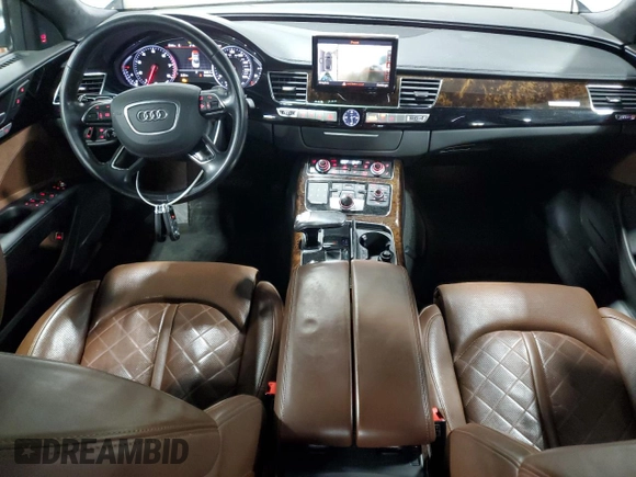 2014 Audi A8 3.0T z VIN WAURGAFD7EN005416, wystawiony jako Copart lot #42625745 z przebiegiem 141 244 mil mil oraz Szkoda całkowita • Salvage title. Historia ofert i sprzedaży dostępna na DreamBid. Obrazek 8.