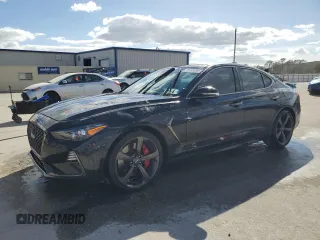 2019 Genesis G70 3.3T Advanced with VIN KMTG34LE4KU034332, listed as a Copart auction lot 76933854 with 72,160 mi miles and Non Repairable. Bid and sale history available at carsss.com. Image 1.
