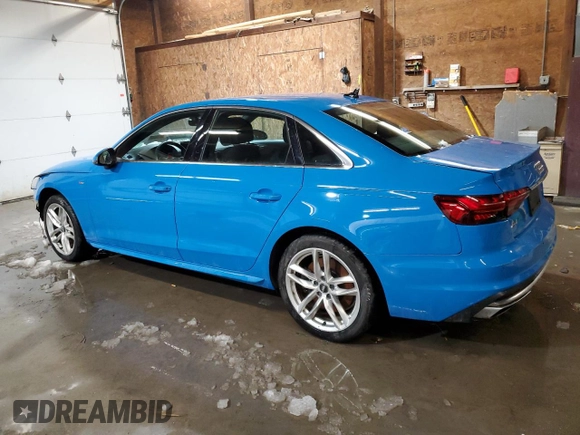 2021 Audi A4 S line Premium with VIN WAUDAAF46MA028574, listed as a Copart auction lot 45110955 with 39,113 mi miles and Salvage Title. Bid and sale history available at DreamBid. Image 2.