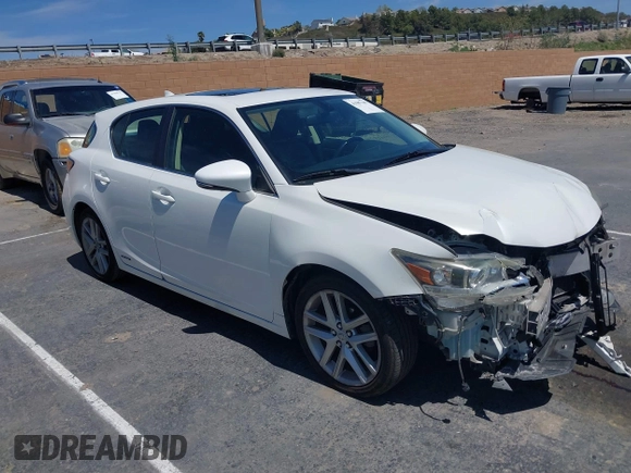 2014 Lexus CT 200h z VIN JTHKD5BH6E2191494, wystawiony jako IAAI lot #41987107 z przebiegiem 160 356 mil mil oraz . Historia ofert i sprzedaży dostępna na DreamBid. Obrazek 1.