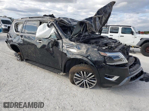 2021 Nissan Armada SV with VIN JN8AY2ACXM9147160, listed as a Copart auction lot 83873234 with Not Provided miles and Non Repairable. Bid and sale history available at carsss.com. Image 4.