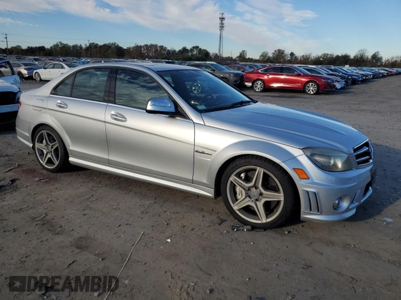 2009 Mercedes-Benz C 63 AMG with VIN WDDGF77X59F241951, listed as a Copart auction lot 78033634 with 52,467 mi miles and Salvage Title. Bid and sale history available at DreamBid. Image 4.
