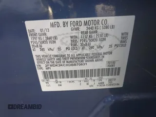 2013 Ford Edge Limited with VIN 2FMDK3KCXDBB70631, listed as a IAAI auction lot 41409717 with 286,773 mi miles. Bid and sale history available at carsss.com. Image 9.