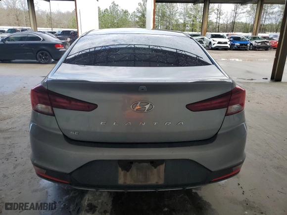 2019 Hyundai Elantra SE with VIN KMHD74LF2KU792678, listed as a Copart auction lot 47946105 with 103,345 mi miles and Salvage Title. Bid and sale history available at carsss.com. Image 6.