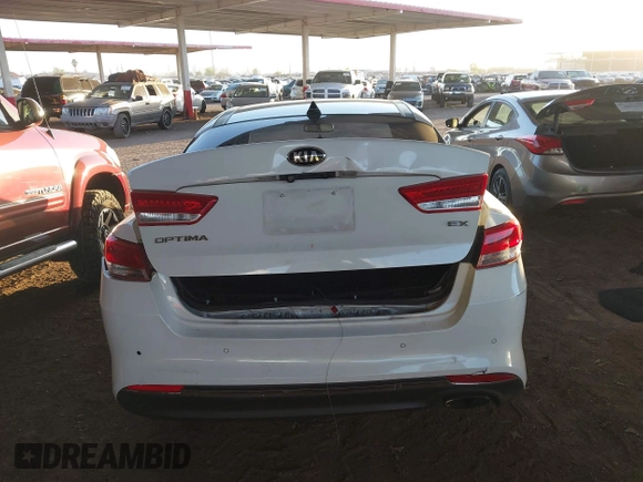 2016 Kia Optima EX with VIN 5XXGU4L30GG117411, listed as a IAAI auction lot 42034988 with 123,387 mi miles. Bid and sale history available at carsss.com. Image 16.