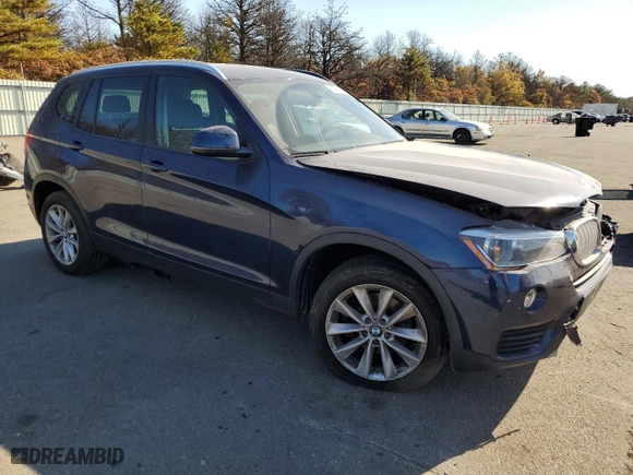 2015 BMW X3 xDrive28i with VIN 5UXWX9C52F0D55912, listed as a Copart auction lot 76575024 with 58,214 mi miles and Salvage Title. Bid and sale history available at carsss.com. Image 4.