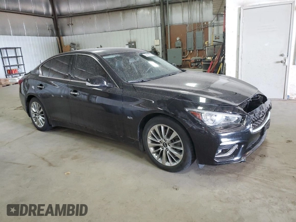 2019 Infiniti Q50 Luxe z VIN JN1EV7AR2KM555382, wystawiony jako Copart lot #49493895 z przebiegiem 82 409 mil mil oraz Szkoda całkowita • Salvage title. Historia ofert i sprzedaży dostępna na DreamBid. Obrazek 4.