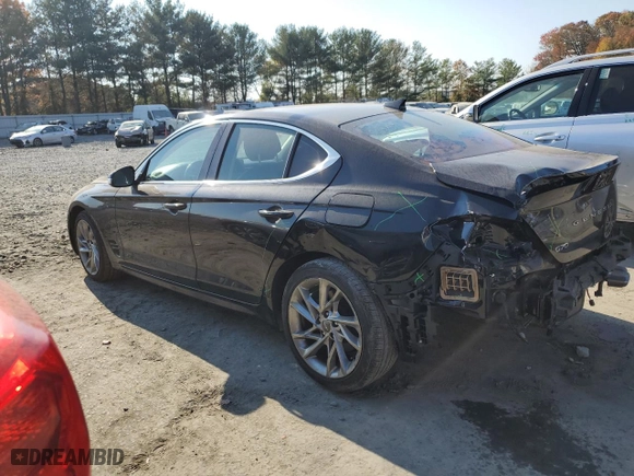 2022 Genesis G70 2.0T with VIN KMTG34TA9NU093622, listed as a Copart auction lot 77797024 with 51,637 mi miles and Salvage Title. Bid and sale history available at carsss.com. Image 2.