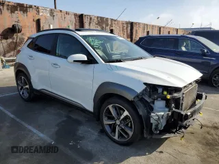 2018 Hyundai Kona Limited with VIN KM8K33A50JU082748, listed as a Copart auction lot 46531105 with 75,562 mi miles and Salvage Title. Bid and sale history available at carsss.com. Image 4.