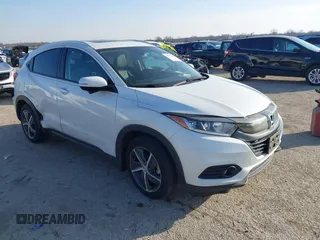 2021 Honda HR-V EX-L with VIN 3CZRU5H76MM727036, listed as a IAAI auction lot 41587332 with 91,506 mi miles. Bid and sale history available at carsss.com. Image 1.