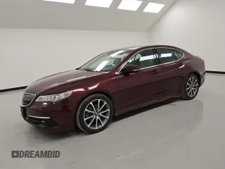 2015 Acura TLX V6 with VIN 19UUB2F30FA020309, listed as a Copart auction lot 50154955 with 109,769 mi miles and Clean Title. Bid and sale history available at carsss.com. Image 1.