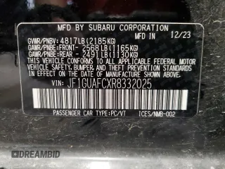 2024 Subaru Impreza Sport with VIN JF1GUAFCXR8332025, listed as a Copart auction lot 74112224 with 12,302 mi miles and Salvage Title. Bid and sale history available at carsss.com. Image 12.