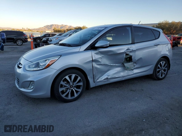 2015 Hyundai Accent Sport with VIN KMHCU5AE0FU201483, listed as a Copart auction lot 80882664 with 66,292 mi miles and Salvage Title. Bid and sale history available at carsss.com. Image 1.