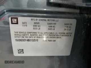 2011 Cadillac CTS Luxury z VIN 1G6DG5EY4B0132516, wystawiony jako Copart lot #60022265 z przebiegiem 165 540 mil mil oraz Szkoda całkowita • Salvage title. Historia ofert i sprzedaży dostępna na DreamBid. Obrazek 12.