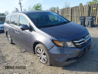 2015 Honda Odyssey EX z VIN 5FNRL5H42FB068930, wystawiony jako IAAI lot #42061216 z przebiegiem 66 975 mil mil oraz . Historia ofert i sprzedaży dostępna na DreamBid. Obrazek 1.