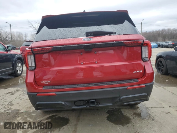 2025 Ford Explorer ST-Line with VIN 1FMUK8KH5SGA70631, listed as a Copart auction lot 46461765 with 2,129 mi miles and Salvage Title. Bid and sale history available at carsss.com. Image 6.