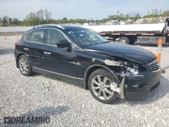 2011 Infiniti EX Journey with VIN JN1AJ0HR9BM854567, listed as a Copart auction lot 55018855 with 129,039 mi miles and Salvage title. Bid and sale history available at DreamBid. Image 4.
