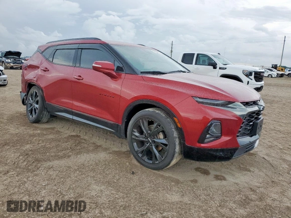 2020 Chevrolet Blazer RS with VIN 3GNKBERS8LS541337, listed as a Copart auction lot 62232975 with 35,919 mi miles and Salvage title. Bid and sale history available at DreamBid. Image 4.