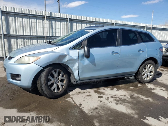 2007 Mazda CX-7 Sport with VIN JM3ER293070138174, listed as a Copart auction lot 46674635 with 191,095 mi miles and Salvage Title. Bid and sale history available at DreamBid. Image 1.