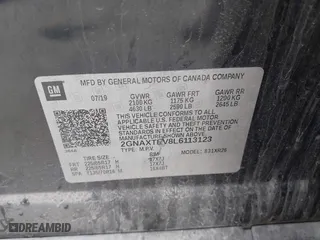 2020 Chevrolet Equinox LT with VIN 2GNAXTEV8L6113123, listed as a IAAI auction lot 42025819 with 77,042 mi miles. Bid and sale history available at carsss.com. Image 9.