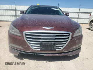 2015 Hyundai Genesis 5.0L with VIN KMHGN4JF4FU045739, listed as a Copart auction lot 61482474 with 117,558 mi miles and Salvage Title. Bid and sale history available at carsss.com. Image 5.