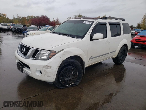 2008 Nissan Pathfinder LE with VIN 5N1BR18B98C611824, listed as a Copart auction lot 78617774 with 197,116 mi miles and Salvage Title. Bid and sale history available at carsss.com. Image 1.