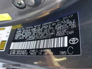 2017 Toyota Prius Two with VIN JTDKARFU7H3049212, listed as a IAAI auction lot 41375499 with 42,994 mi miles. Bid and sale history available at carsss.com. Image 9.