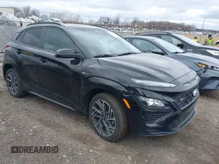 2022 Hyundai Kona N Line with VIN KM8K3CA31NU785456, listed as a IAAI auction lot 42023143 with 57,625 mi miles and . Bid and sale history available at DreamBid. Image 1.