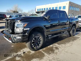 2024 Nissan Titan Pro-4X with VIN 1N6AA1ED8RN104641, listed as a Copart auction lot 83624614 with 19,065 mi miles and Salvage title. Bid and sale history available at DreamBid. Image 1.