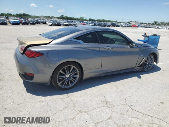 2017 Infiniti Q60 Premium z VIN JN1EV7EKXHM360345, wystawiony jako Copart lot #57509495 z przebiegiem 64 940 mil mil oraz Czysty tytuł • Clean title. Historia ofert i sprzedaży dostępna na DreamBid. Obrazek 3.