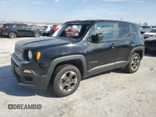 2016 Jeep Renegade Sport with VIN ZACCJBAT9GPD72259, listed as a Copart auction lot 50994625 with 104,477 mi miles and Salvage Title. Bid and sale history available at carsss.com. Image 1.