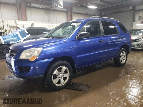 2009 Kia Sportage LX with VIN KNDJF724197557676, listed as a Copart auction lot 51774565 with 172,768 mi miles and Salvage Title. Bid and sale history available at carsss.com. Image 1.