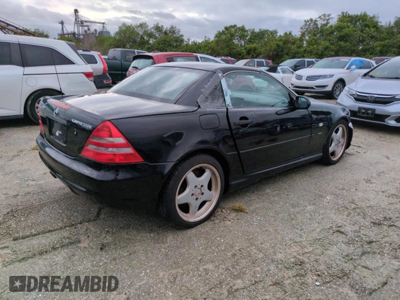 1999 Mercedes-Benz SLK-Class with VIN WDBKK47F5XF094256, listed as a Copart auction lot 75080164 with 0 mi miles and Salvage Title. Bid and sale history available at carsss.com. Image 3.
