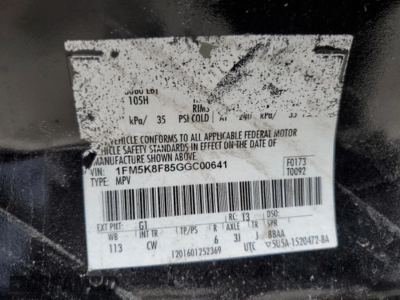 2016 Ford Explorer Limited z VIN 1FM5K8F85GGC00641, wystawiony jako Copart lot #47960345 z przebiegiem 139 775 mil mil oraz Szkoda całkowita • Salvage title. Historia ofert i sprzedaży dostępna na DreamBid. Obrazek 13.