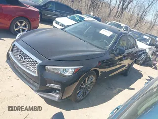 2019 Infiniti Q50 3.0t LUXE with VIN JN1EV7AR6KM591124, listed as a IAAI auction lot 41683686 with 66,529 mi miles. Bid and sale history available at carsss.com. Image 20.